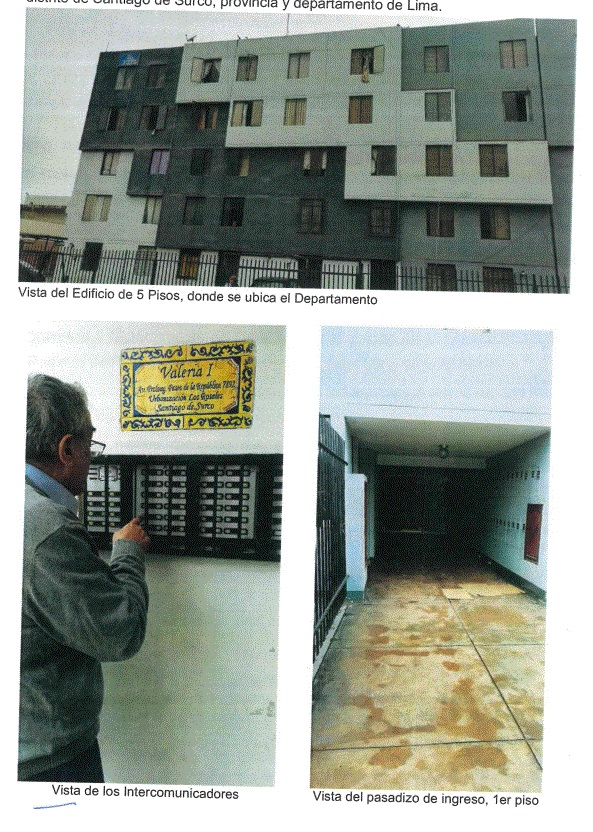 DEPARTAMENTO en remate judicial en SANTIAGO DE SURCO — LIMA